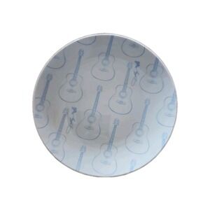 Dolly Parton Guitar Butterfly Plate White Blue Music Display #816